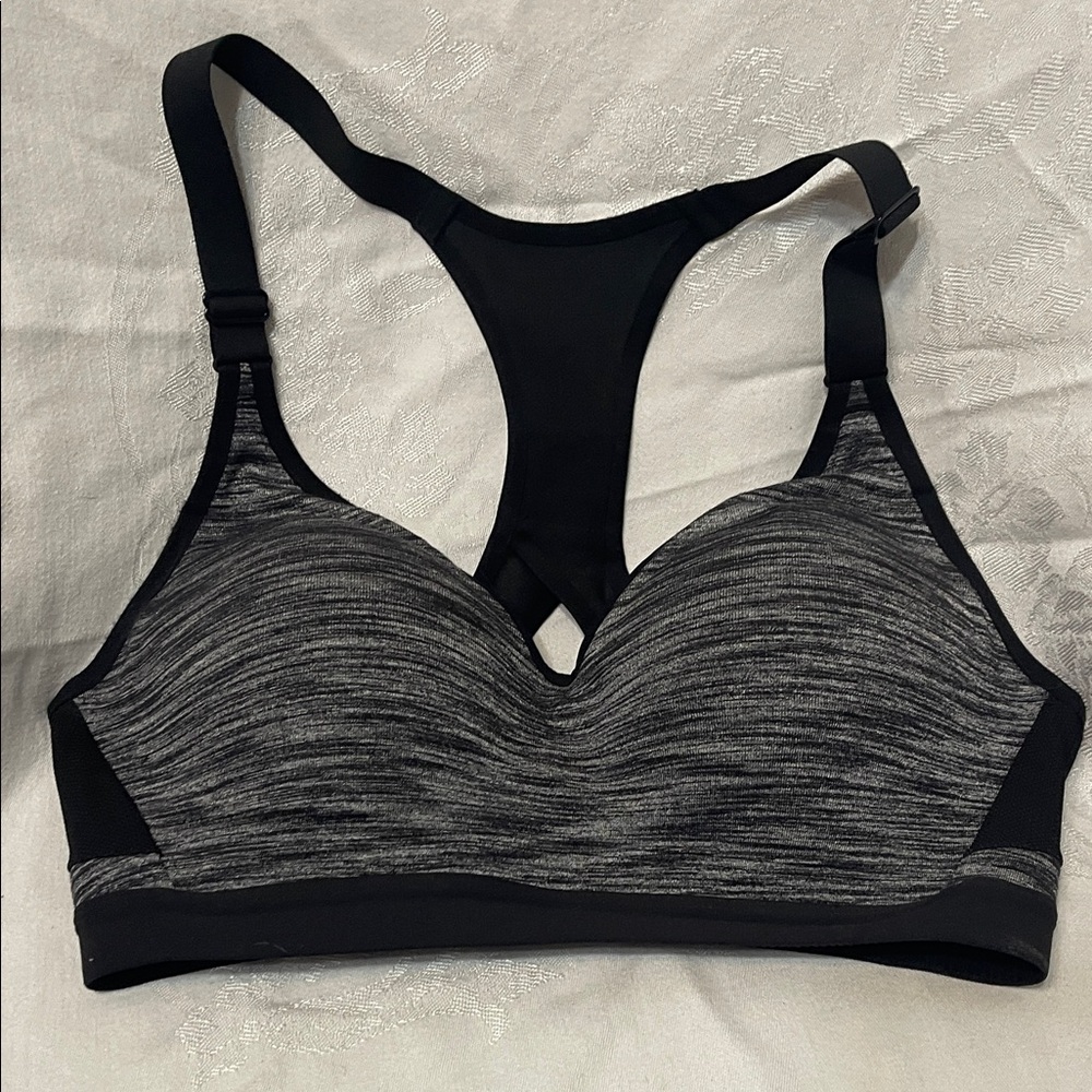 Victoria's Secret Black and Gray Sports Bra 34C
